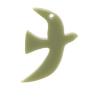 Breloque oiseau en acrylique 15x10 mm exclu Perles&Co - Kaki x1|raw }}