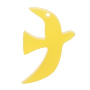 Breloque oiseau en acétate translucide 15x10 mm exclu Perles&Co - Jaune x1|raw }}
