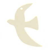 Breloque oiseau en acétate translucide 15x10 mm exclu Perles&Co - Jaune x1