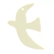 Breloque oiseau en acétate translucide 15x10 mm exclu Perles&Co - Jaune x1