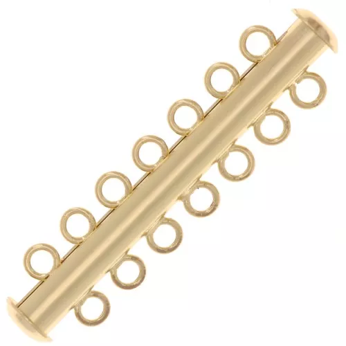 Fermoir 7 rangs coulissant 41 mm Doré x1