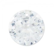 Pendentif rond en Oxyde de Zirconium 10 mm Crystal x1|raw }}