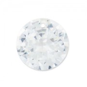 Pendentif rond en Oxyde de Zirconium 6 mm Crystal x1|raw }}
