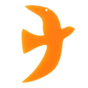 Pendentif oiseau en acetate translucide 35x25 mm exclu Perles&Co - Orange x1|raw }}