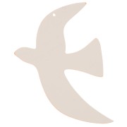 Pendentif oiseau en acetate translucide 35x25 mm exclu Perles&Co - Orange x1