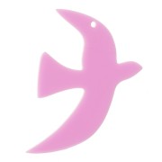 Pendentif oiseau en acétate 35x25 mm exclu Perles&Co - Rose x1|raw }}