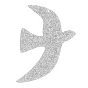 Pendentif oiseau en acrylique 35x25 mm exclu Perles&Co - Pailleté argenté x1|raw }}