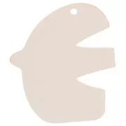 Pendentif oiseau en acétate translucide 30x26 mm - Orange x1