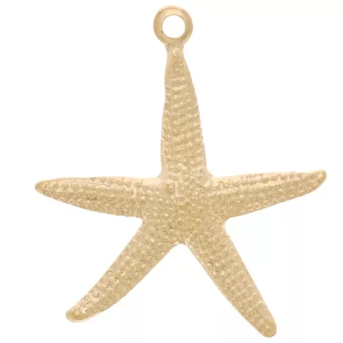 Pendentif étoile de mer 21x19 mm - Plaqué Or 3 microns x1