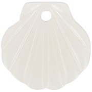 Pendentif coquillage en acétate 16 mm - Marbré Beige - Ivoire x1|raw }}