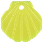 Jaune - Pendentif coquillage en acétate 16 mm - Jaune fluo x1 Pendentif coquillage en acétate 16 mm - Jaune fluo x1