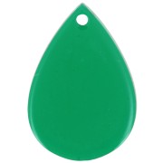 Pendentif goutte 22x15 mm en acétate transparent - Vert foncé x1