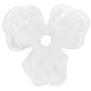 Pendentif fleur en acétate 23.5 mm - Marbré Blanc - Transparent x1|raw }}