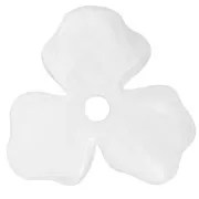 Pendentif fleur 23.5 mm en acétate - Marbré Blanc - Transparent x1