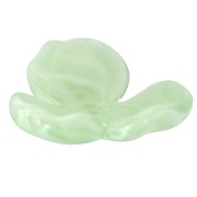 Pendentif fleur 23.5 mm en acétate - Marbré Lichen - Blanc x1