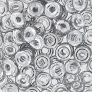 O Bead 4 mm Crystal Argent x5g