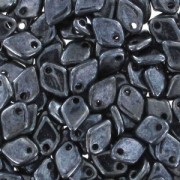 Dragon Scale Bead 1.5x5 mm Jet Hematite x5g