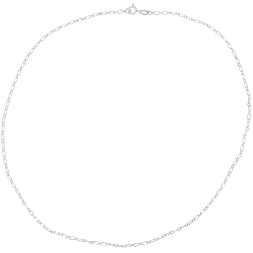 Collier maille Rectangle limée alternée Forçat limée 2 mm - Argent 925 x42cm
