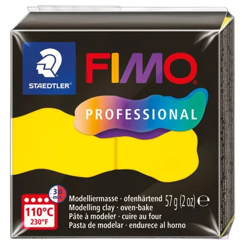Pâte Fimo Professional 57gr Jaune pur (n°100)