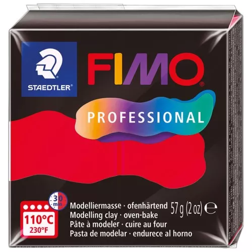 Pâte Fimo Professional 57gr Rouge pur (n°200)