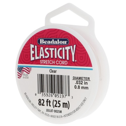 Fil élastique Elasticity 0.8 mm - Transparent x25m