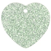 Sequin coeur 15x16.5 mm en acrylique - Pailleté vert mousse x1|raw }}