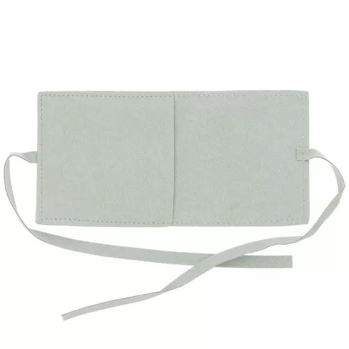 Pochon en suédine pour bijoux 60x60 mm - Vert d'eau x1