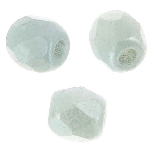 Facettes 3 mm Chalk White Mint Luster x50