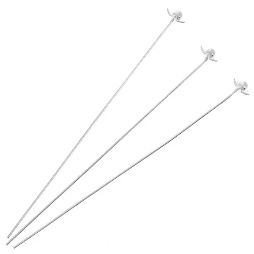 Clous tête fleur 50x0.5 mm Argenté x10