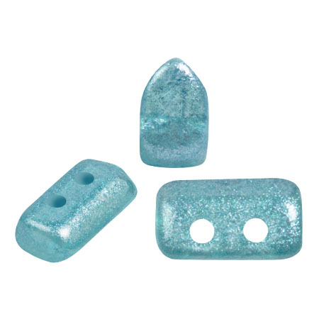 Perles en verre Piros® par Puca® 2x5 mm - Riviera Azur x10g