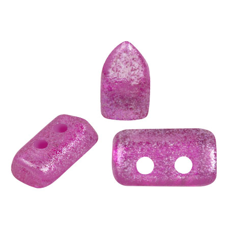 Perles en verre Piros® par Puca® 2x5 mm - Riviera Fuchsia x10g