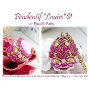 Perles en verre Piros® par Puca® 2x5 mm - Riviera Fuchsia x10g