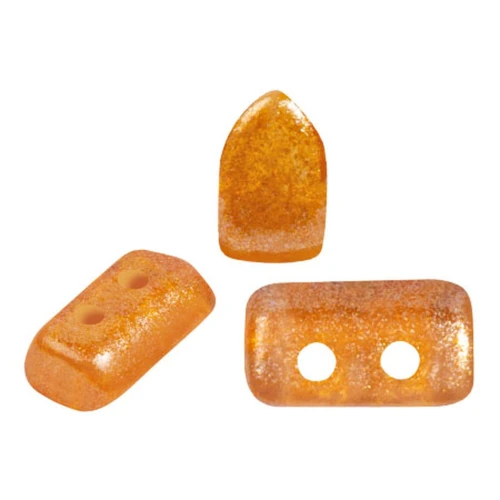 Perles en verre Piros® par Puca® 2x5 mm - Riviera Orange x10g