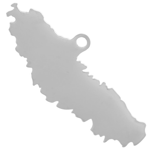 Pendentif Nouvelle-Calédonie 8x20 mm - Acier inoxydable 304L x1