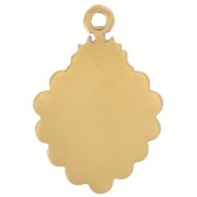 Breloque coeur Ex-voto 18x12 mm - Acier inoxydable 304L Doré x1