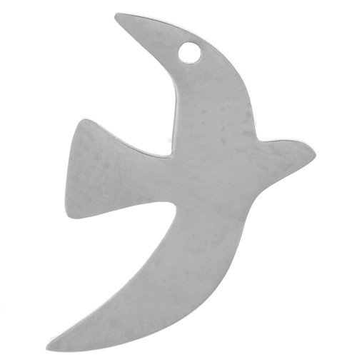 Breloque oiseau 15x10 mm exclu Perles&Co - Acier inoxydable 304L x1
