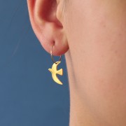 Breloque oiseau 15x10 mm exclu Perles&Co - Acier inoxydable 304L x1