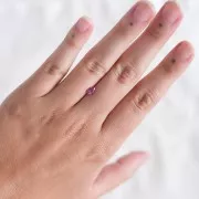 Saphir Padparadscha taille poire 6x4.1 mm - 0.55 cts