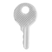 Breloque clé ronde texturée 15x8 mm - Acier inoxydable 304L x1|raw }}