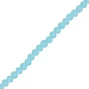 Aquamarine - Perles rondelles facettées - rondes aplaties -3.5x3 mm Aquamarine x35cm Perles rondelles facettées - rondes aplaties -3.5x3 mm Aquamarine x35cm
