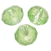 Perles rondes aplaties PureCrystal 5040 4 mm - Reinvented Peridot x20