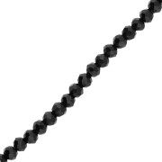 Perles rondelles facettées - rondes aplaties 3.5x3 mm - Jet x36cm|raw }}