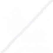 Perles rondelles facettées - rondes aplaties 4.5x3.5 mm White Opal x40cm|raw }}