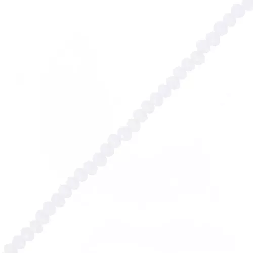 Perles rondelles facettées - rondes aplaties 4.5x3.5 mm White Opal x40cm