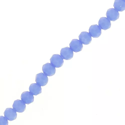 Perles rondelles facettées - rondes aplaties 4x3 mm - Light Sapphire Opal x40cm