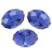 Perle ronde aplatie PureCrystal 5040 8 mm - Reinvented Dark Sapphire x1