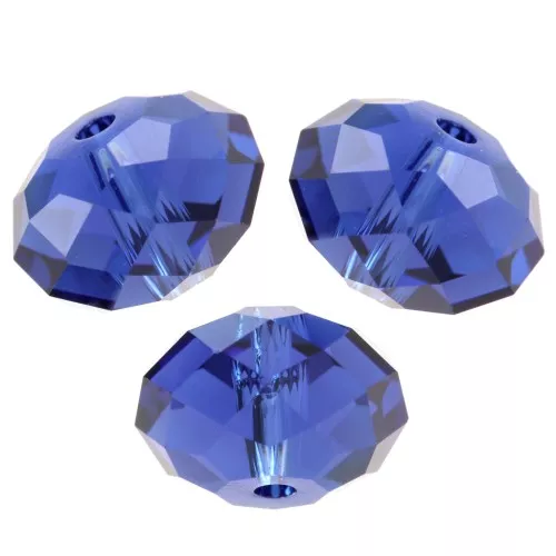 Perle ronde aplatie PureCrystal 5040 8 mm - Reinvented Dark Sapphire x1