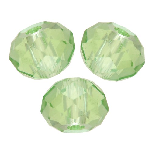 Ronde aplatie PureCrystal 5040 6 mm - Reinvented Peridot x1