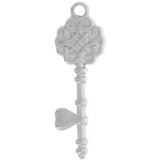 Pendentif clé baroque 34.5x11.5 mm - Acier inoxydable 304L x1|raw }}