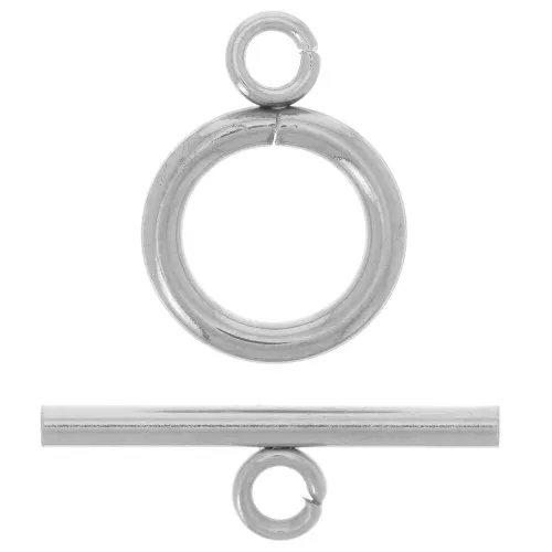 Fermoirs T pour bracelet ou collier 12 mm - Acier inoxydable 304L x10